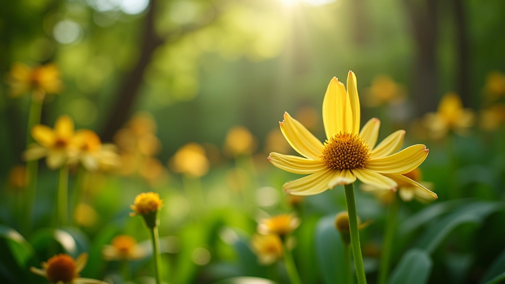 Colorful garden flowers and plants in natural daylight